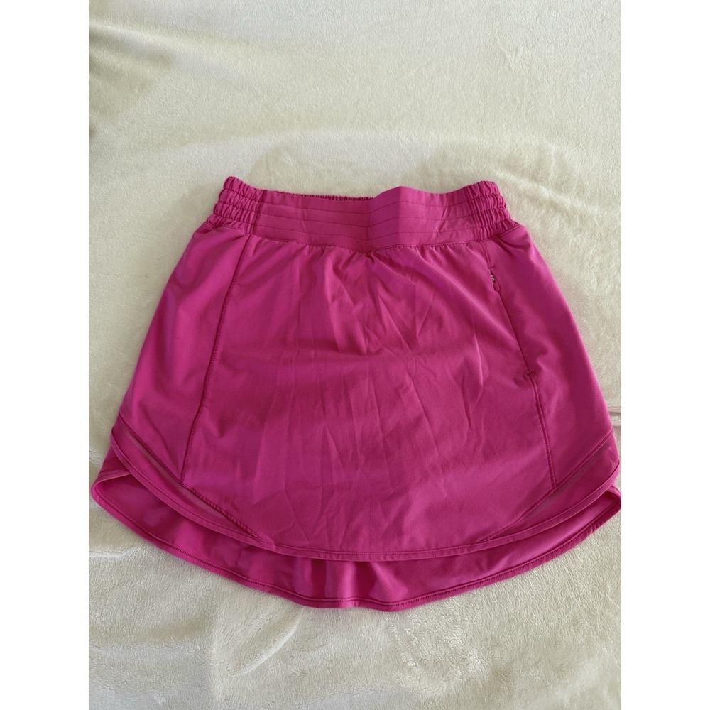 Lululemon Hotty Hot High Rise Skirt Skort Womens 4 Sonic Pink Built In Liner